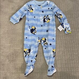 Bluey NWT fleece footie sleeper 18m baby boy